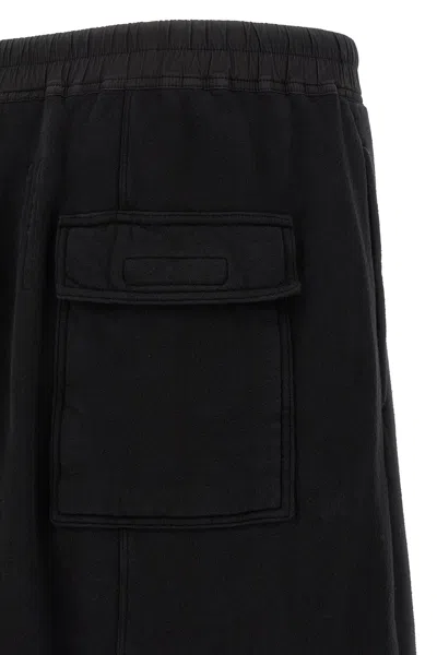 Rick Owens Drkshdw Cargo Pocket Bermuda Shorts Drawstring In Black