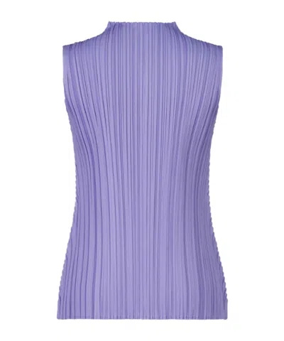 Issey Miyake Pleats Please  Pleated Sleeveless Top In Purple