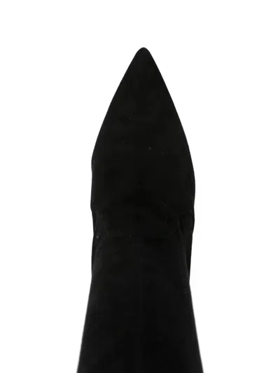 Stuart Weitzman Over-the-knee Stiletto Pointed Toe Boots In Black