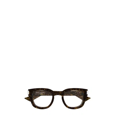 Saint Laurent Full-frame Plain Mirror In Brown
