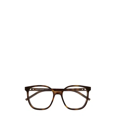 Saint Laurent Sl M155003-havana-havana-transparent In Burgundy