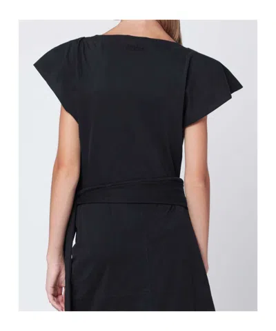 Isabel Marant Black Sebani Asymmetrical T-shirt In Black