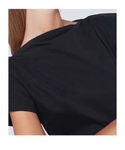 Isabel Marant Black Sebani Asymmetrical T-shirt In Black