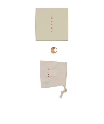 Marni Dome-detail Ring In Pink