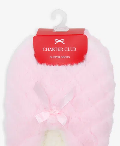 Macy's Women's Faux-fur Ped Slipper Socks,  Exclusive In Pattern