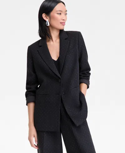 Inc International Concepts Women's Embellished Blazer, Macy's Exclusive In Black