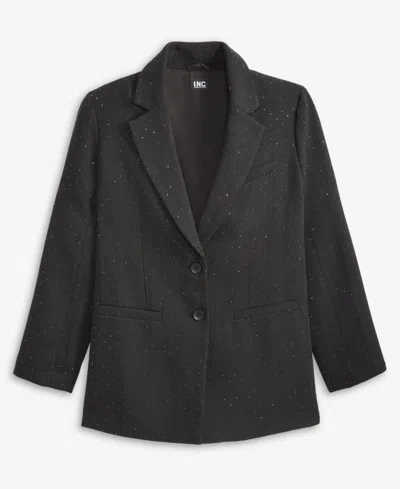 Inc International Concepts Women's Embellished Blazer, Macy's Exclusive In Black