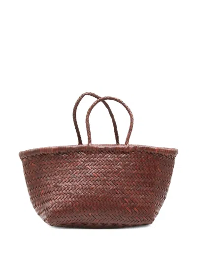 Dragon Diffusion Small Bamboo Triple Jump Tote Bag In Brown