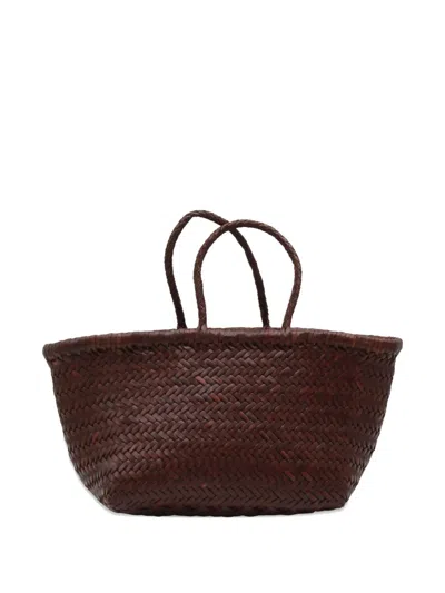 Dragon Diffusion Small Bamboo Triple Jump Tote Bag In Brown