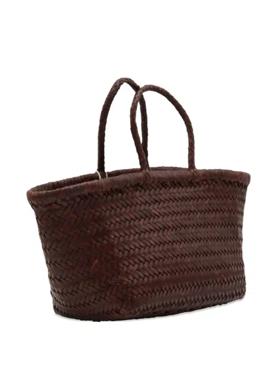 Dragon Diffusion Small Bamboo Triple Jump Tote Bag In Brown