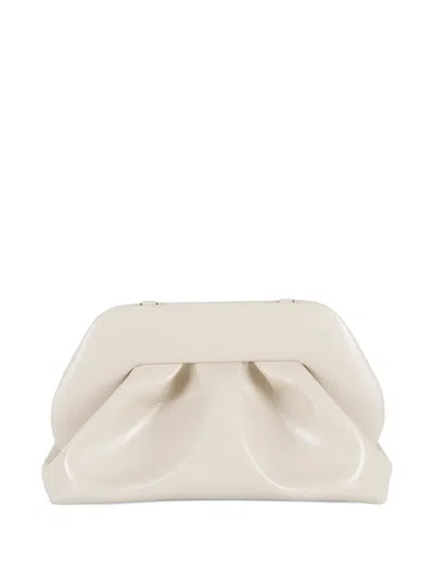 Themoirè Shell-colored Tia Bag With Adjustable Strap In White
