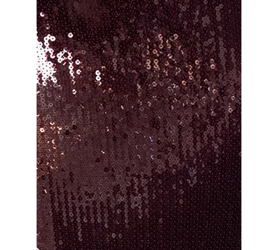 Betsy & Adam Petite "lita" Sequin Halter Knot Neck Floor Length Dress In Burgundy