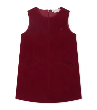 Bonpoint Sleeveless Zip-fastening Cotton Dress In Red