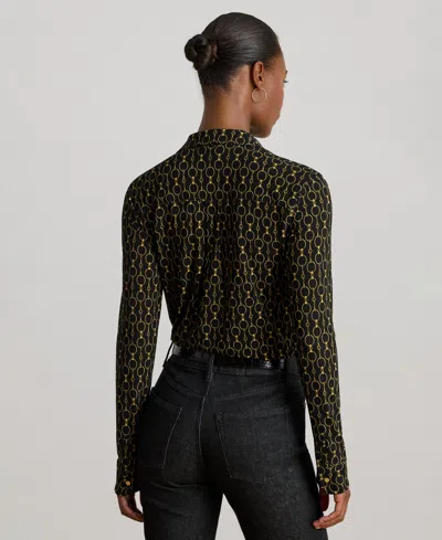 Ralph Lauren Women's Slim Fit Chain-print Shirt In Multi