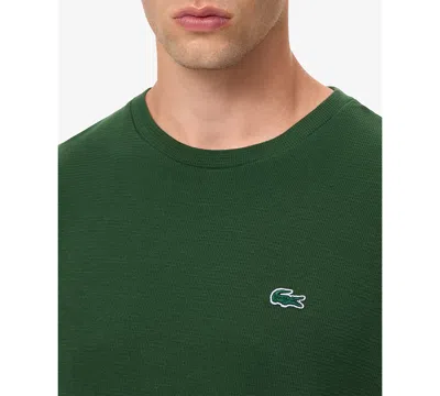 Lacoste Green Embroidered Logo T-shirt In Green