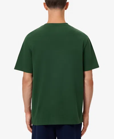 Lacoste Green Embroidered Logo T-shirt In Green
