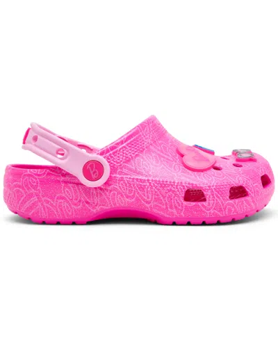 Crocs Big Girls Barbie Classic Clogs From Finish Line In Pink