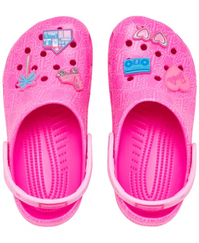 Crocs Big Girls Barbie Classic Clogs From Finish Line In Pink