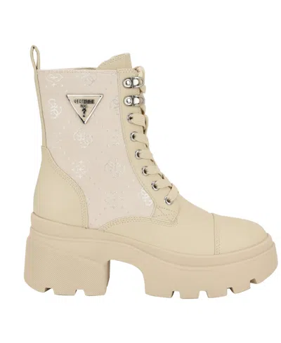 Guess Yarini Lug Sole Boot In Neutral