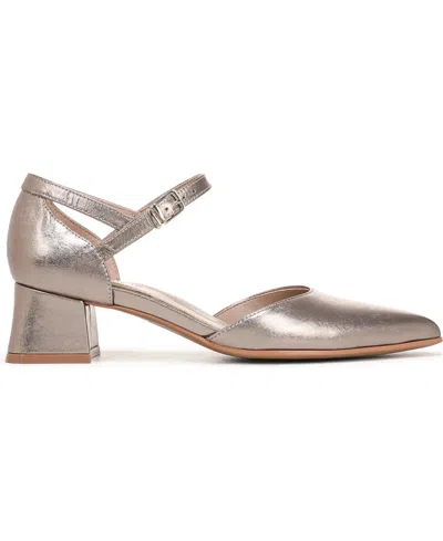 Naturalizer Women's Maddox Block Heel Ankle Strap Pumps In Gold