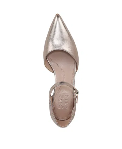 Naturalizer Women's Maddox Block Heel Ankle Strap Pumps In Gold