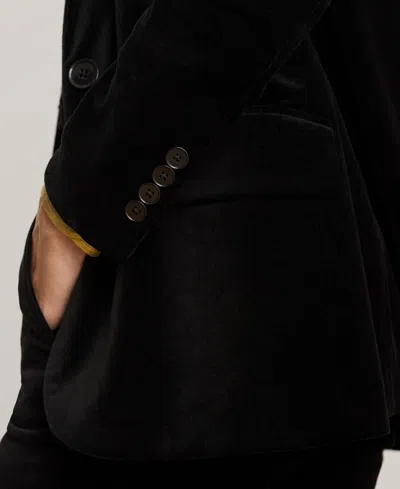 Ralph Lauren Women's Long Sleeve Velvet Blazer In Black