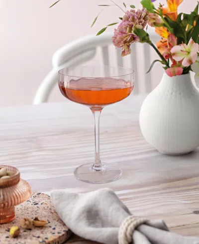 Villeroy & Boch Rose Garden Coupe Champagne Glass, Set Of 4 In Transparent