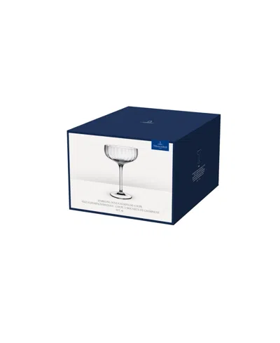 Villeroy & Boch Rose Garden Coupe Champagne Glass, Set Of 4 In Transparent