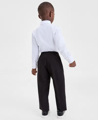 Kenneth Cole Reaction Boys 4t-7 White Shirt, Pants And Black Tie 3-piece Set In Red
