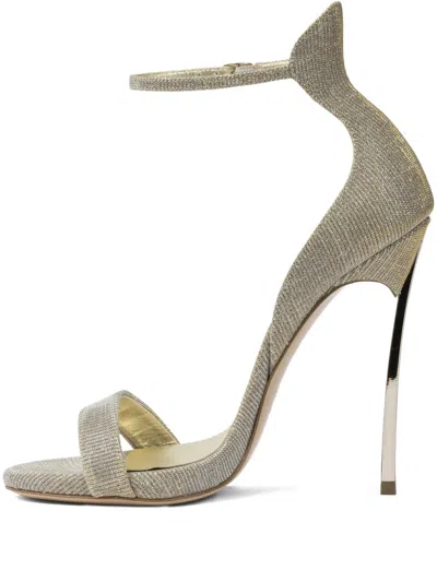 Casadei 125mm Blade Ankle-strap Sandals In Gray