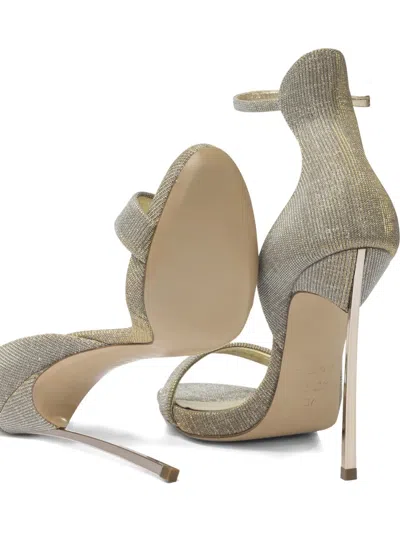 Casadei 125mm Blade Ankle-strap Sandals In Gray