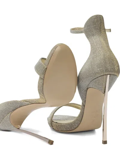 Casadei 125mm Blade Ankle-strap Sandals In Gray