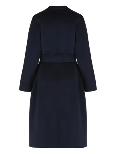 Max Mara Studio Cles Wool And Cashmere Coat In Blue