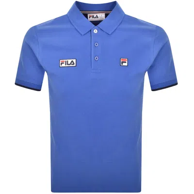 Fila Vintage Tipped Rib Basic Polo T Shirt Blue In Blue