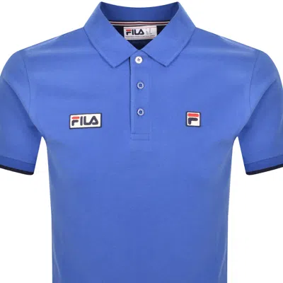Fila Vintage Tipped Rib Basic Polo T Shirt Blue In Blue
