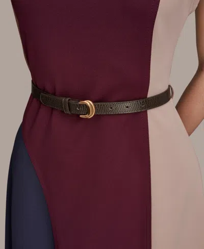 Donna Karan New York Colorblock Sleeveless Midi Dress In Multi