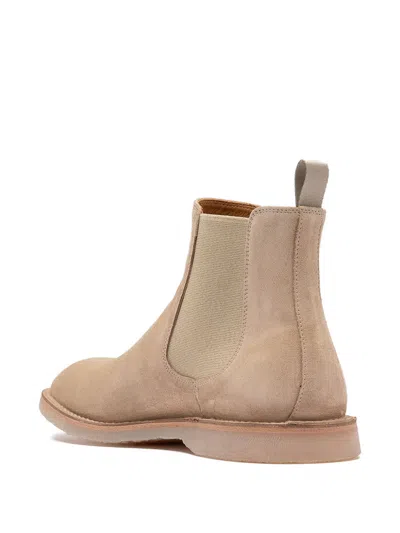 Officine Creative Flexus Suede Boots In Neutral