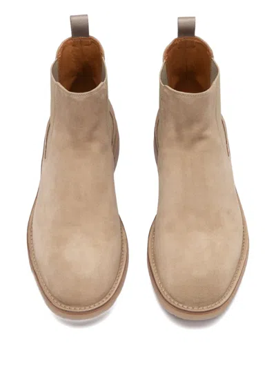 Officine Creative Flexus Suede Boots In Neutral