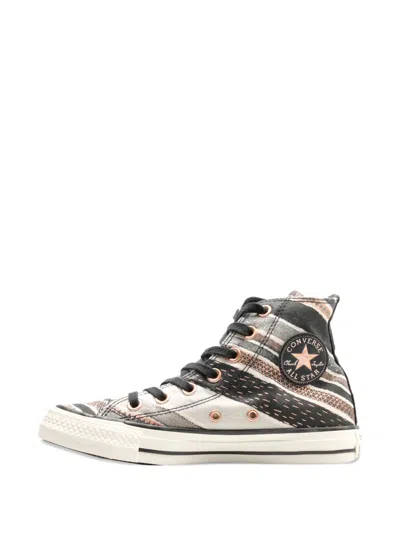 Converse Stripe-pattern Sneakers In Black