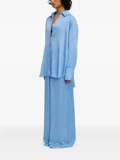 Significant Other Selene Crinkled Shirt In Blue