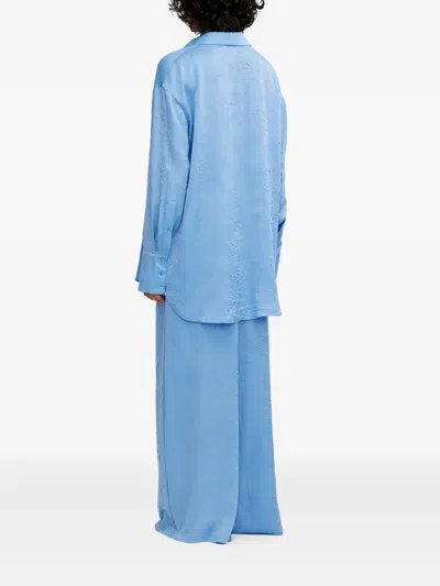 Significant Other Selene Crinkled Shirt In Blue