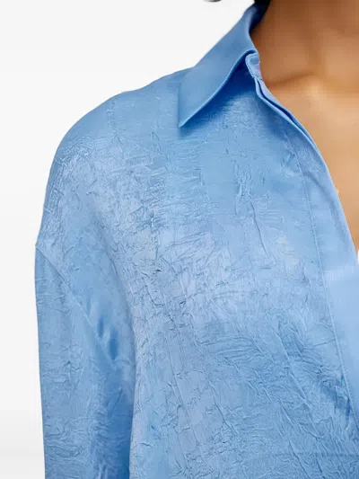 Significant Other Selene Crinkled Shirt In Blue