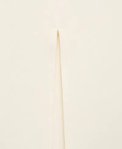 Mango Women's Slit Detail Cotton Skirt In Neutral