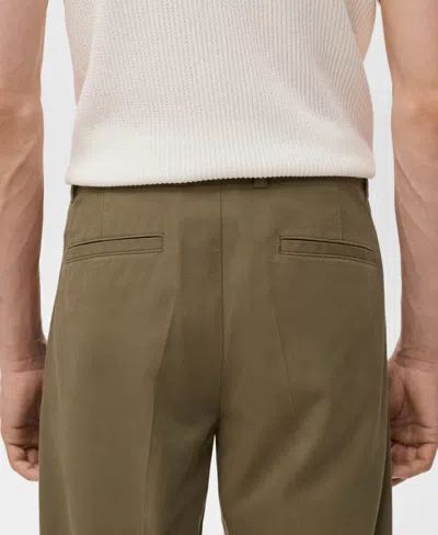 Mango Men's Pockets Lyocell Cotton Jacket In Green