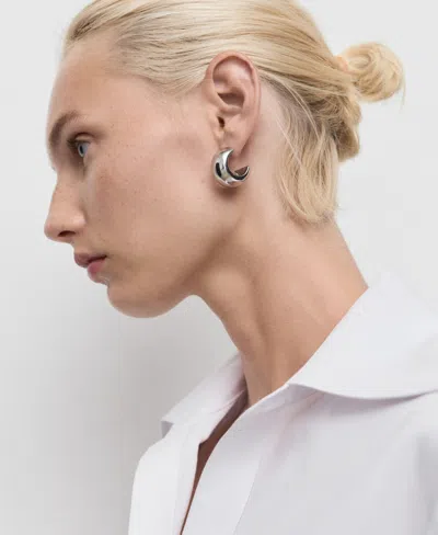 Mango Chemise En Mélange De Coton À Col Rabattu Blanc Cassé - Femme - L -  In White