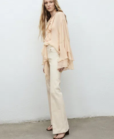 Mango Women's Mid-rise Flared Jeans In Multi