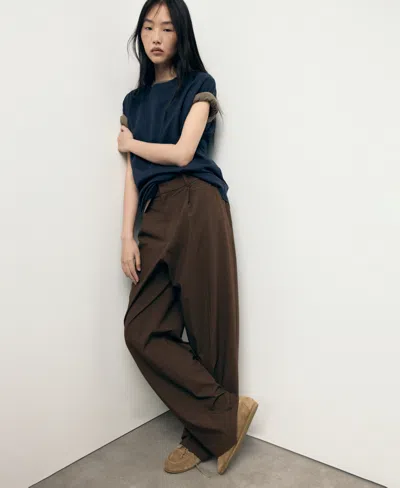 Mango Women's Low-rise Wide-leg Pants In Multi