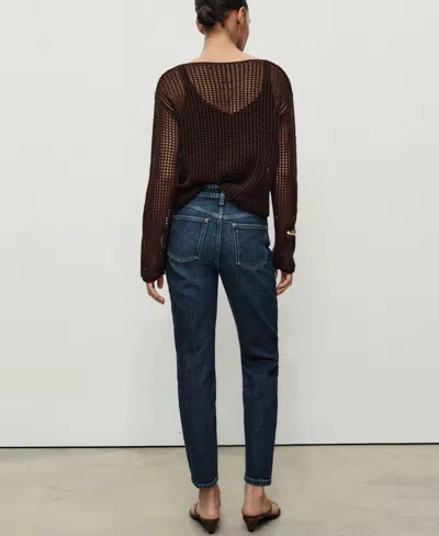 Mango Women's Newmom Comfort High-rise Jeans In Blue