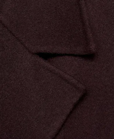 Mango Handmade Oversized Wool Coat Wine In Burgundy