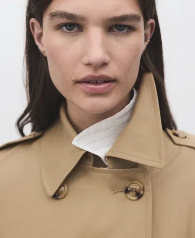 Mango Women's Belted Classic Trench Coat In Brown